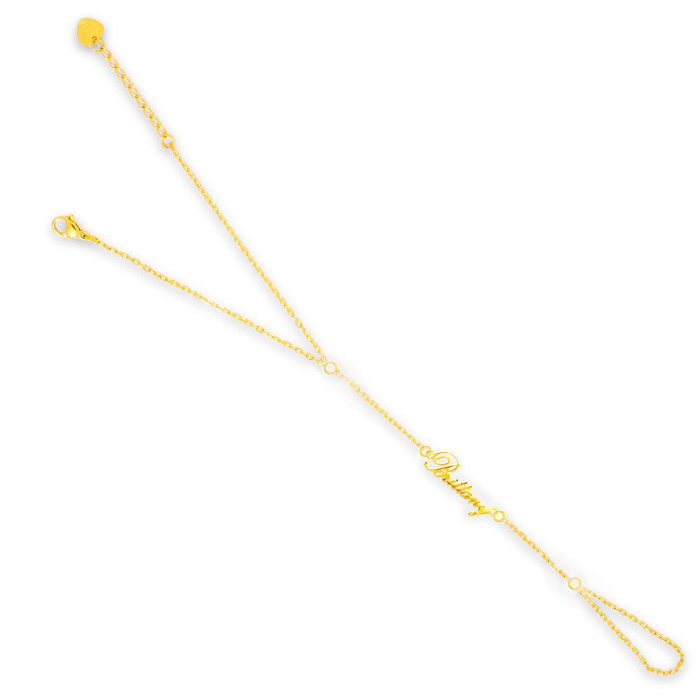 Custom/Personalized Name Plate Hand Chain - Image 4