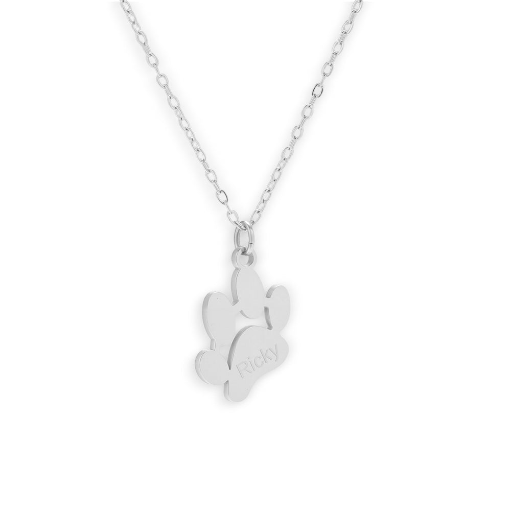 Custom/Personalized Paw Pendant Necklace - Image 2