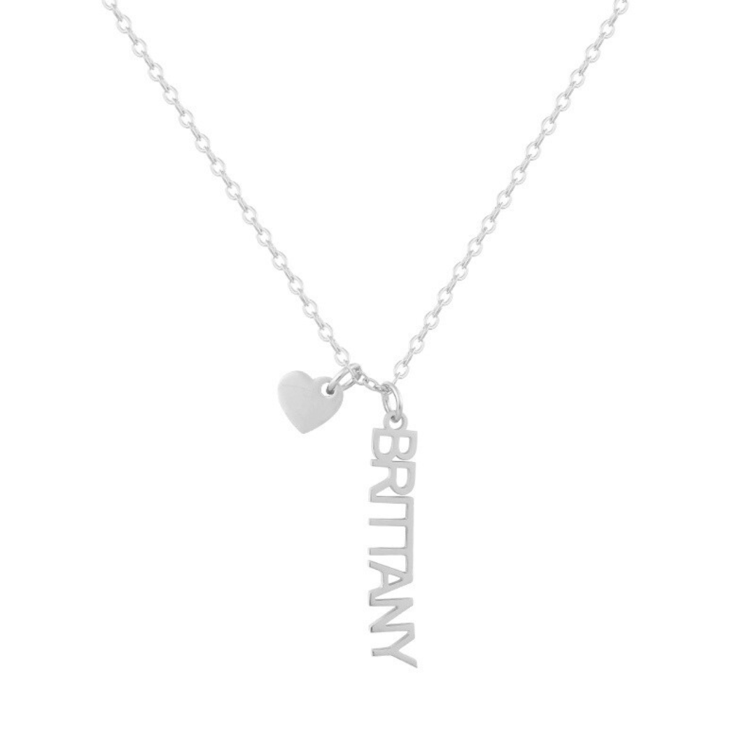 Custom/Personalized Mini Vertical Charm Nameplate Necklace - Image 9