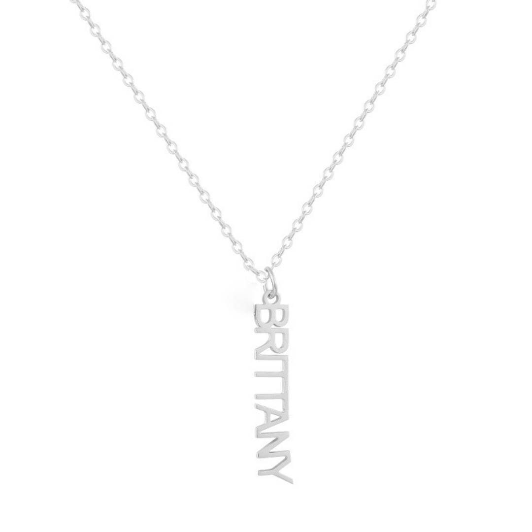 Custom/Personalized Mini Vertical Charm Nameplate Necklace - Image 12