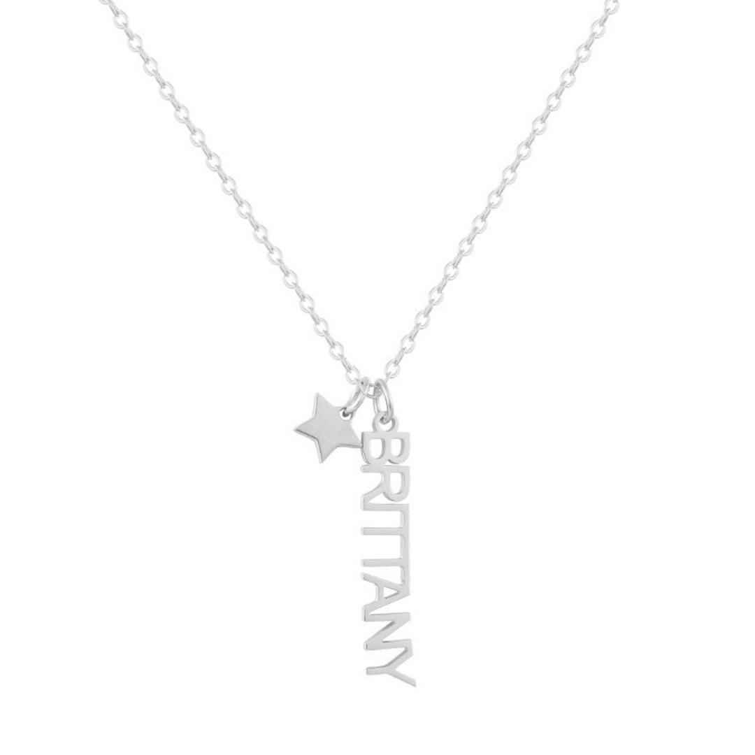 Custom/Personalized Mini Vertical Charm Nameplate Necklace - Image 7