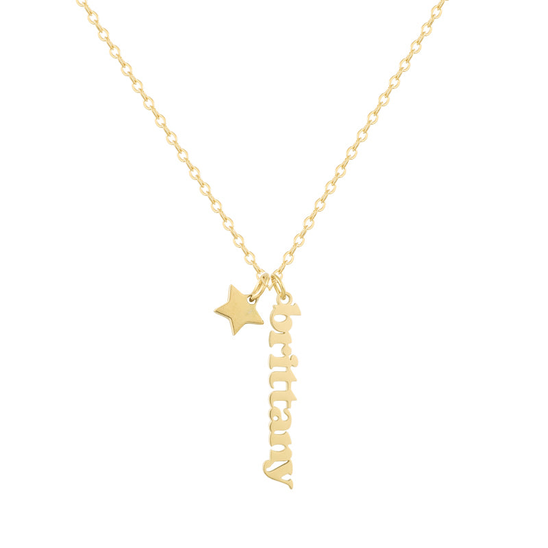Custom/Personalized Mini Vertical Charm Nameplate Necklace - Image 5