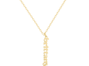 Custom/Personalized Mini Vertical Charm Nameplate Necklace